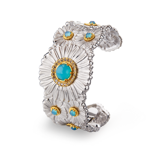Carave Paris Turquoise Floral Statement Cuff Bracelet