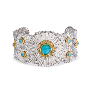 Carave Paris Turquoise Floral Statement Cuff Bracelet