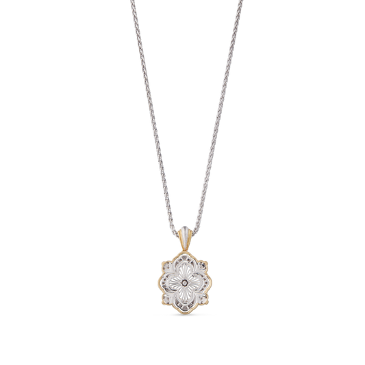 Carave Paris Vintage Floral Bloom Pendant Necklace