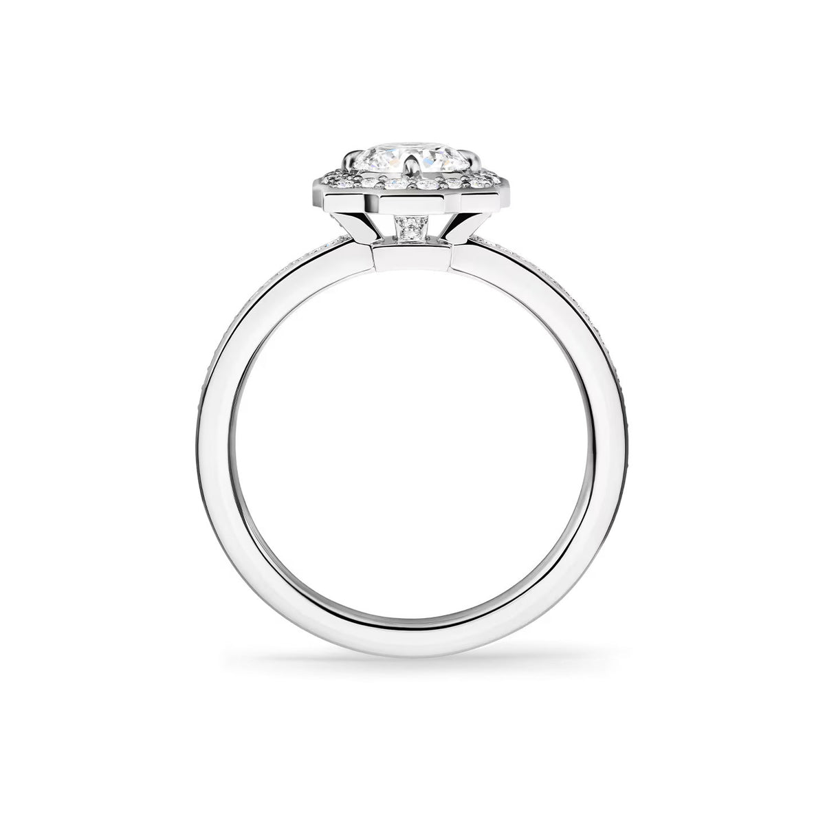 Carave Paris Vintage Halo Round Diamond Engagement Ring