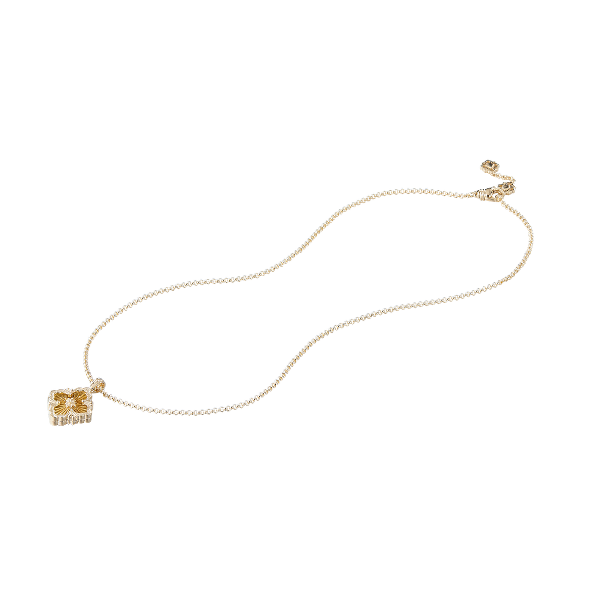 Carave Paris Vintage Quatrefoil Gold Pendant Necklace