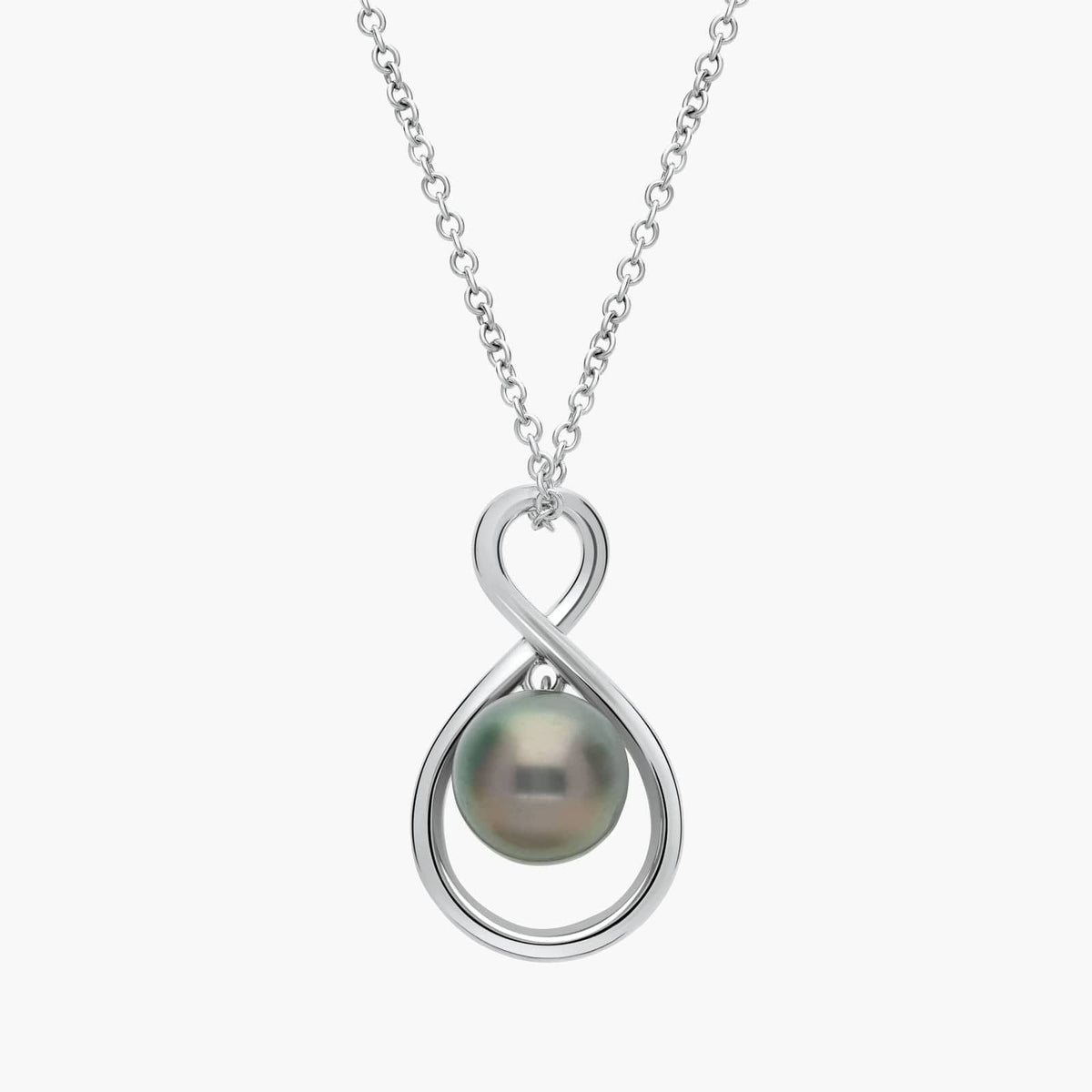 Carave Paris Infinity Tahitian Pearl Pendant Necklace