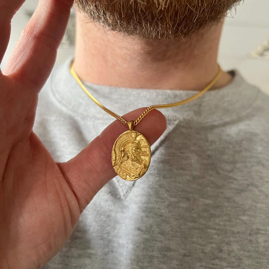 Carave Paris Vintage Roman Emperor Medallion Necklace
