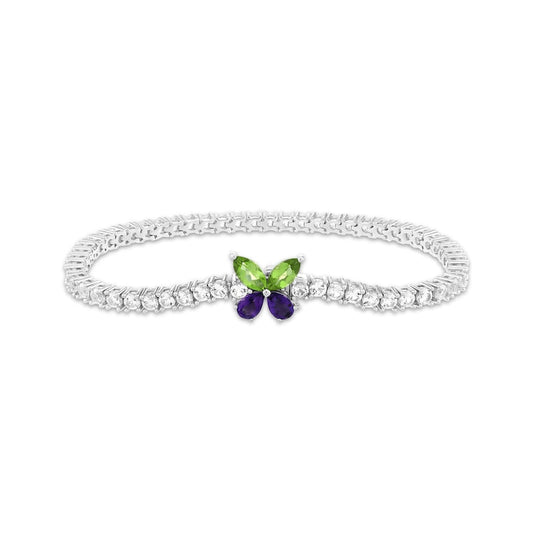 Carave Paris Butterfly Gemstone Tennis Bracelet