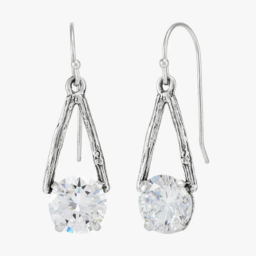 Carave Paris Solitaire Teardrop Drop Earrings