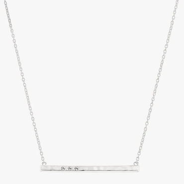 Carave Paris Hammered Bar Crystal Necklace