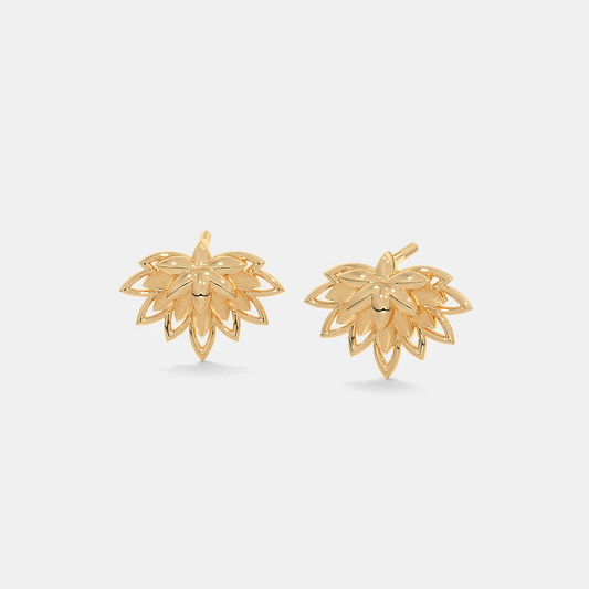 Carave Paris Lotus Flower Stud Earrings