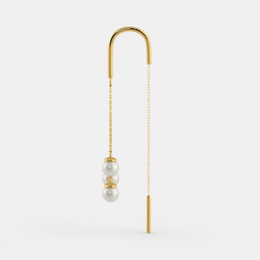 Carave Paris Pearl Chain Threader Earring