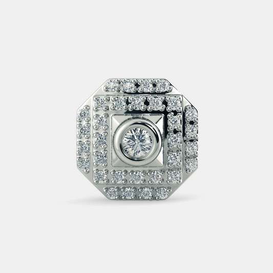 Carave Paris Art Deco Pavé Octagon Stud Earrings