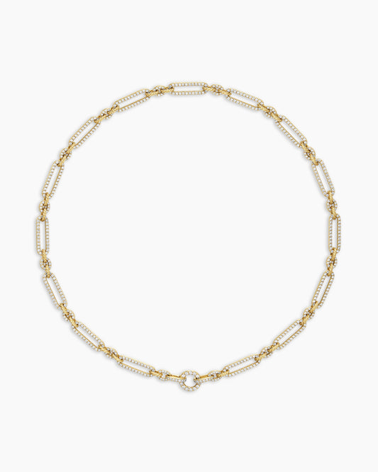 Carave Paris Pavé Paperclip Link Station Necklace