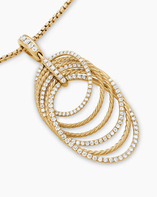 Carave Paris Layered Twisted Halo Pendant Necklace