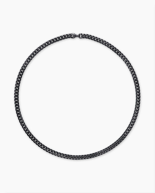 Carave Paris Black Plated Cuban Link Chain Necklace