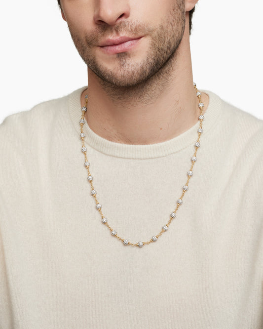 Carave Paris Diamond Station Tennis Necklace