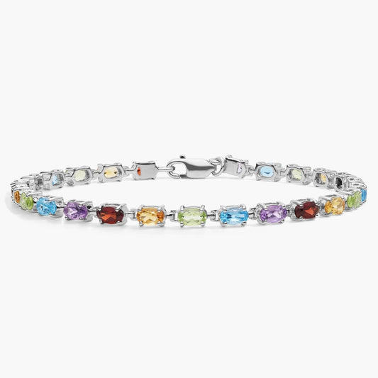 Carave Paris Rainbow Gemstone Station Bracelet