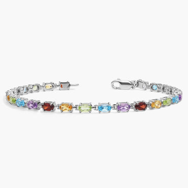 Carave Paris Rainbow Gemstone Station Bracelet