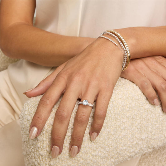 Carave Paris Vintage Scroll Solitaire Ring