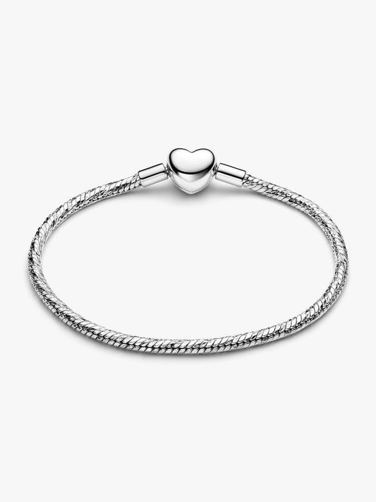Carave Paris Heart Clasp Snake Chain Bangle Bracelet