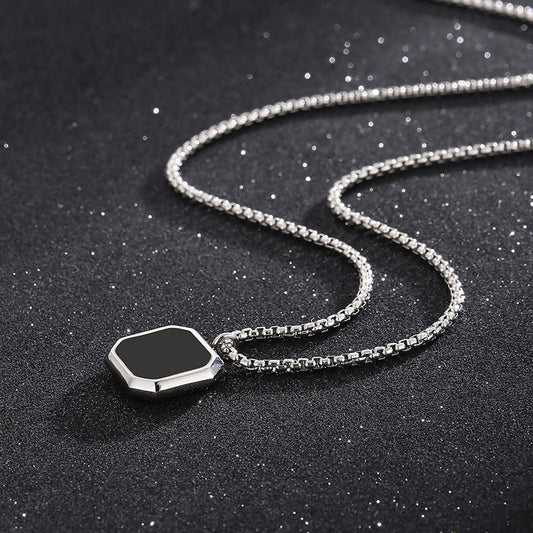 Carave Paris Octagon Black Onyx Pendant Necklace