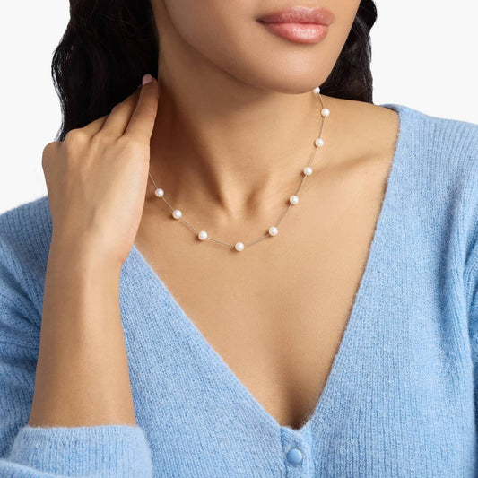 Carave Paris Freshwater Pearl Station Necklace