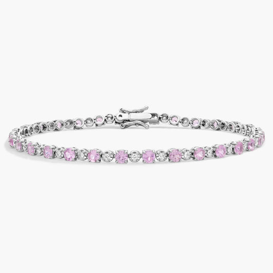 Carave Paris Pink Sapphire Tennis Bracelet