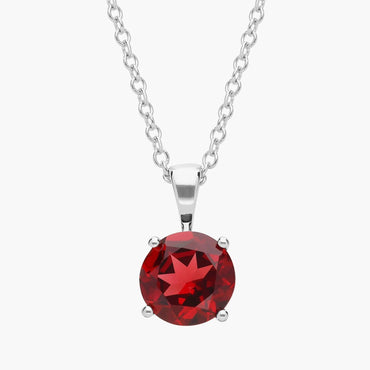 Carave Paris Garnet Solitaire Pendant Necklace