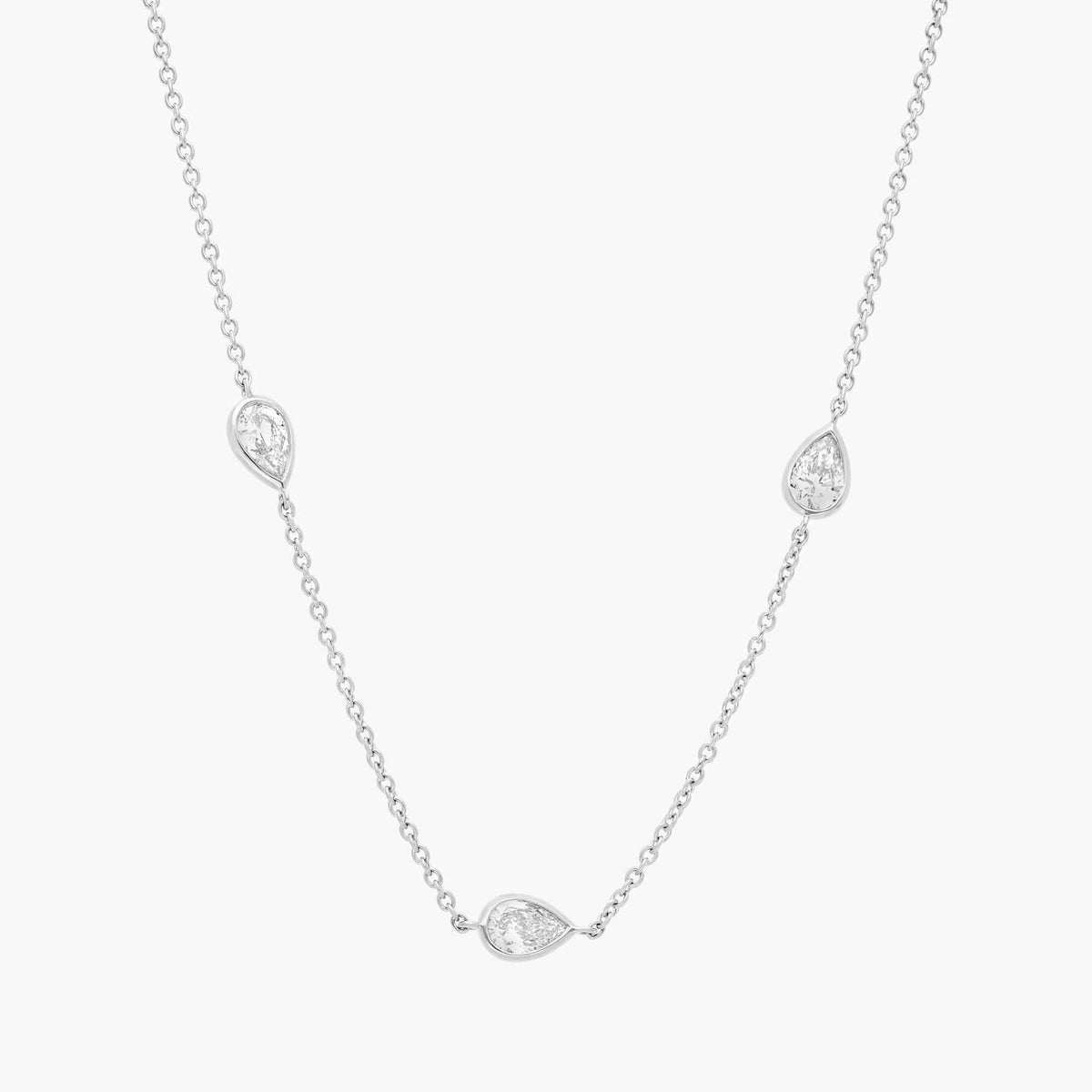 Carave Paris Bezel Diamond Station Necklace