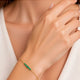 Elegant Emerald Gold Bracelet for Women Minimal Green Stone Bracelet in Yellow Gold | Carave Paris