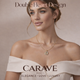 Heart Diamond Pendant Necklace for Women in Gold Romantic Double Heart Design with Sparkling Accent | Carave Paris