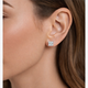 Square Diamond Stud Earrings for Women in Minimalist Solitaire Design Timeless Everyday Luxury Jewellery | Carave Paris