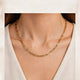 Two Tone Gold Paperclip Chain Necklace for Women Elegant Designer Link Necklace  Carave Paris