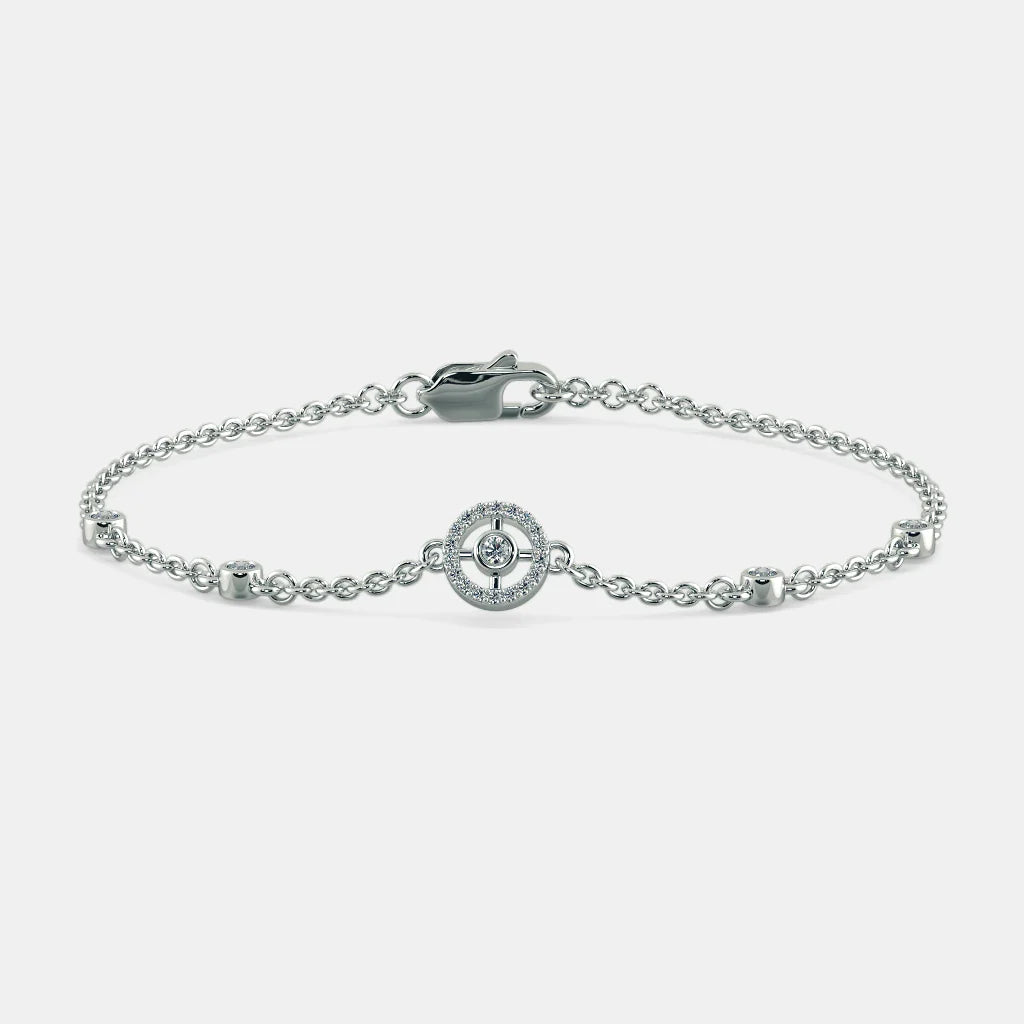 Carave Paris Halo Circle Diamond Chain Bracelet