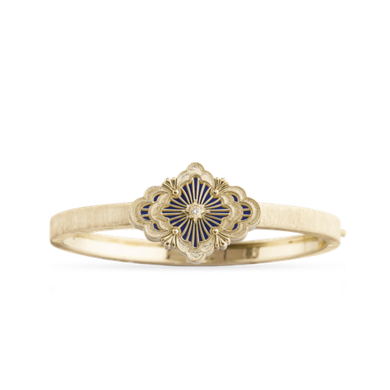 Carave Paris Éclat Quatrefoil Enamel Diamond Bangle