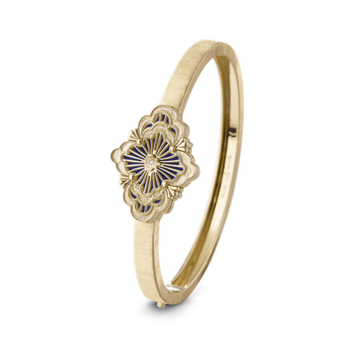 Carave Paris Éclat Quatrefoil Enamel Diamond Bangle