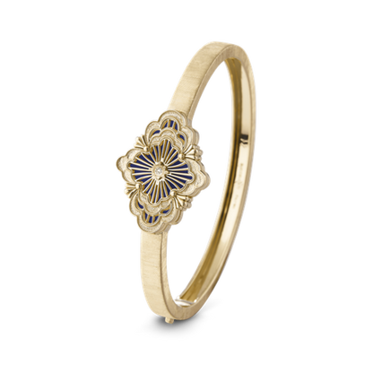 Carave Paris Éclat Quatrefoil Enamel Diamond Bangle