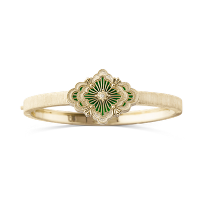 Carave Paris Éclat Quatrefoil Enamel Diamond Bangle