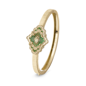 Carave Paris Éclat Quatrefoil Enamel Diamond Bangle
