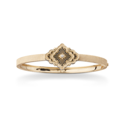Carave Paris Éclat Quatrefoil Enamel Diamond Bangle
