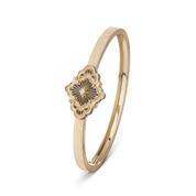 Carave Paris Éclat Quatrefoil Enamel Diamond Bangle