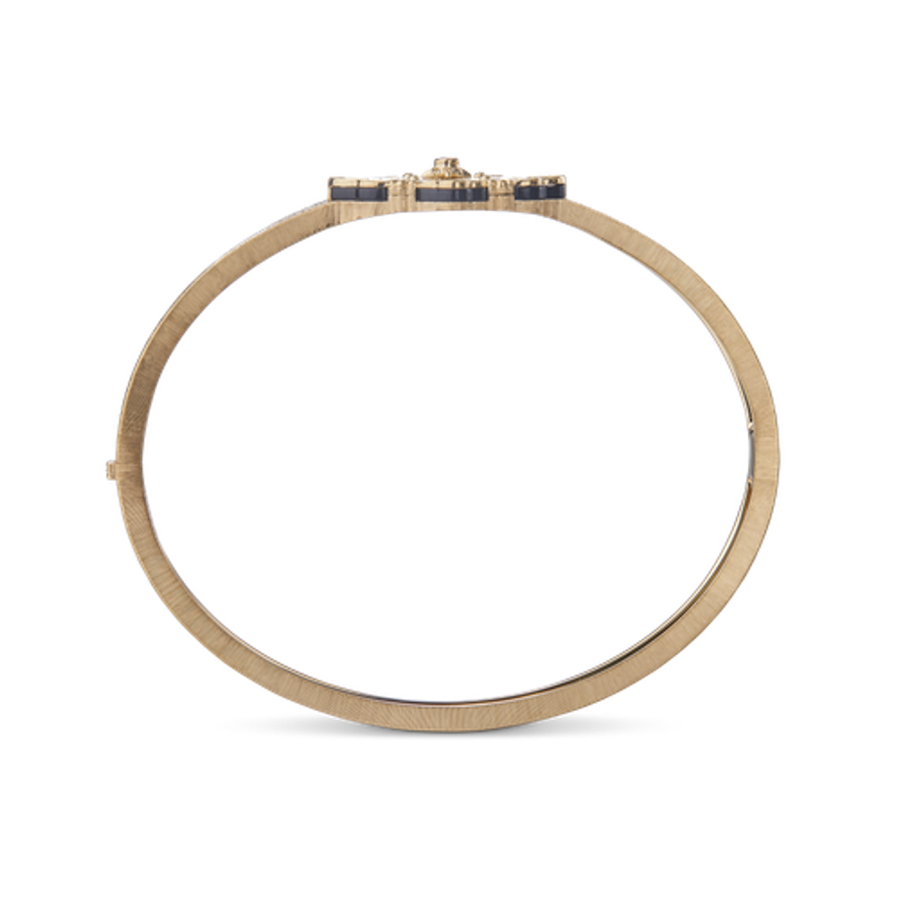 Carave Paris Éclat Quatrefoil Enamel Diamond Bangle