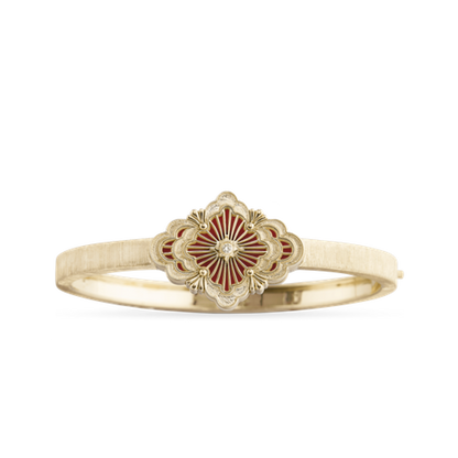 Carave Paris Éclat Quatrefoil Enamel Diamond Bangle
