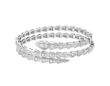 Carave Paris Serpenti Diamond Wrap Bangle Bracelet