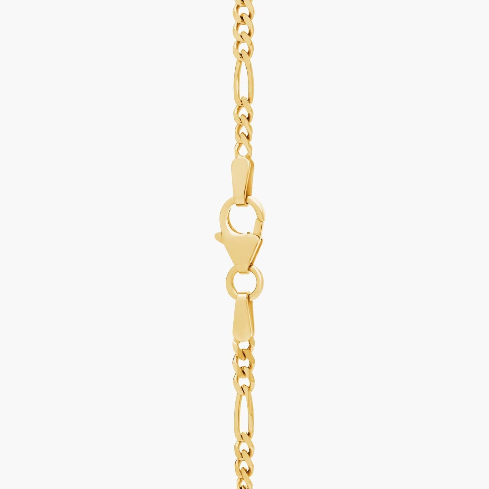 Figaro Chain Bracelet in Polished Yellow Gold