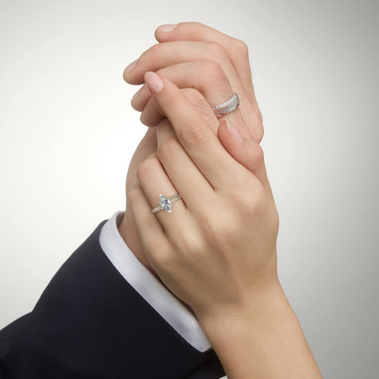 Carave Paris Marquise Solitaire Pavé Ring