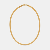 Men’s Chevron Pattern Gold Chain Necklace Sleek Solid Finish Design