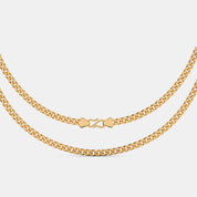 Men’s Classic Cuban Gold Chain Necklace Bold Solid Finish Design