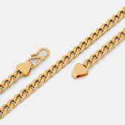 Men’s Classic Cuban Gold Chain Necklace Bold Solid Finish Design
