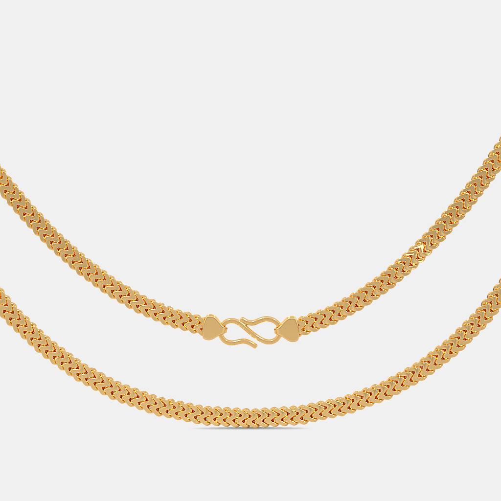 Men’s Classic Cuban Gold Chain Necklace Sleek Solid Finish Design