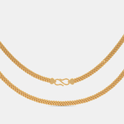 Men’s Classic Cuban Gold Chain Necklace Sleek Solid Finish Design