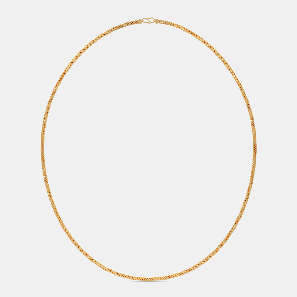 Men’s Classic Cuban Gold Chain Necklace Sleek Solid Finish Design