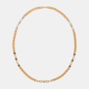Men’s Designer Diamond Accent Gold Chain Necklace Bold Solid Finish Design